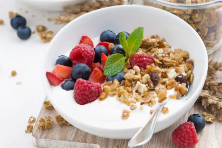 fruit muesli berry food breakfast HD Desktop Wallpaper | Background Image