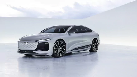 electric car silver car car Audi vehicle Audi A6 E-Tron HD Desktop Wallpaper | Background Image