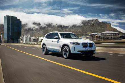 white car electric car SUV car BMW vehicle BMW iX3 HD Desktop Wallpaper | Background Image