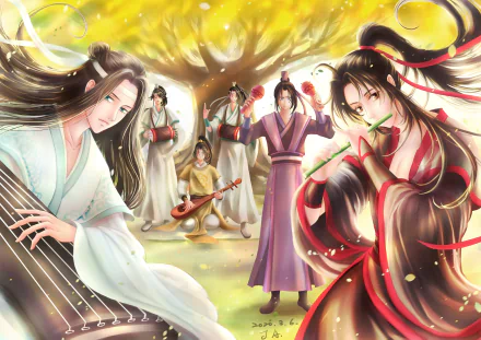 Jin Ling Lan Sizhui Jiang Cheng Lan Wangji Wei Wuxian Anime Mo Dao Zu Shi HD Desktop Wallpaper | Background Image