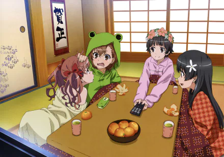 Kazari Uiharu Kuroko Shirai Ruiko Saten Mikoto Misaka Anime A Certain Scientific Railgun HD Desktop Wallpaper | Background Image