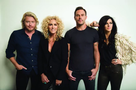 HD desktop wallpaper featuring the band Little Big Town standing together against a white background.