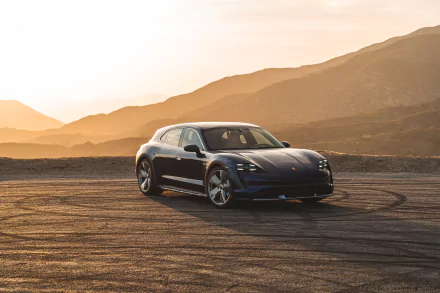 black car car Porsche Taycan Porsche vehicle Porsche Taycan Turbo S HD Desktop Wallpaper | Background Image