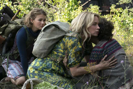 Regan Abbott Evelyn Abbott Marcus Abbott Millicent Simmonds Noah Jupe Emily Blunt movie A Quiet Place Part II HD Desktop Wallpaper | Background Image