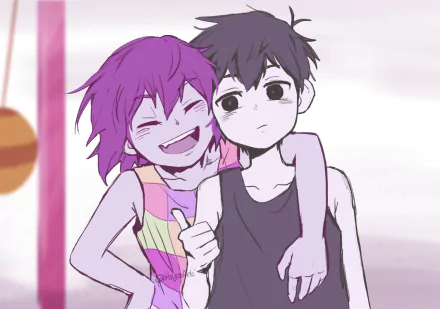 OMORI Omori (Character) Kel (Omori) video game HD Desktop Wallpaper | Background Image