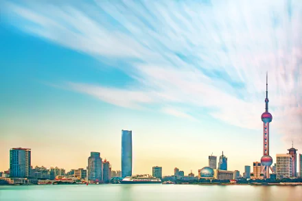 Oriental Pearl Tower skyscraper skyline city man made Shanghai HD Desktop Wallpaper | Background Image