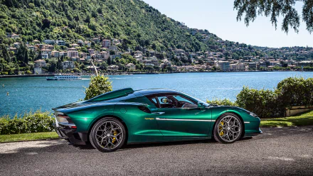 supercar green car car vehicle Touring Arese RH95 HD Desktop Wallpaper | Background Image