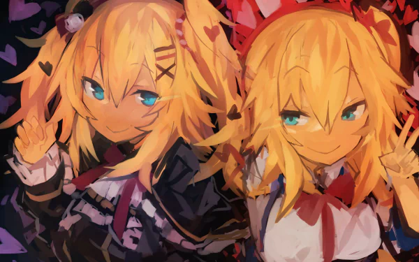 4K Ultra HD anime wallpaper featuring Akai Haato, the Virtual YouTuber from hololive, with vibrant colors and dynamic expressions.