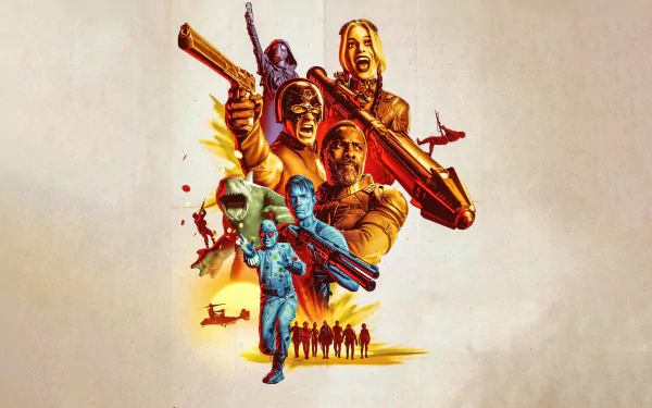 Rick Flag Peacemaker (DC Comics) Margot Robbie John Cena Joel Kinnaman Idris Elba Harley Quinn Bloodsport (DC Comics) movie The Suicide Squad HD Desktop Wallpaper | Background Image