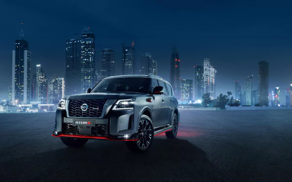 silver car SUV car Nissan vehicle Nissan Patrol HD Desktop Wallpaper | Background Image