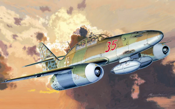 warplane aircraft military Messerschmitt Me 262 HD Desktop Wallpaper | Background Image