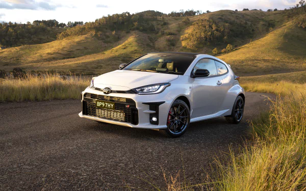 compact car white car car Toyota vehicle Toyota Yaris HD Desktop Wallpaper | Background Image