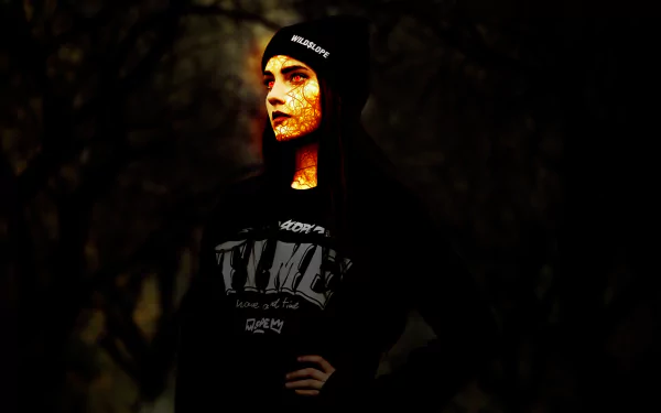  Girl with visible veins