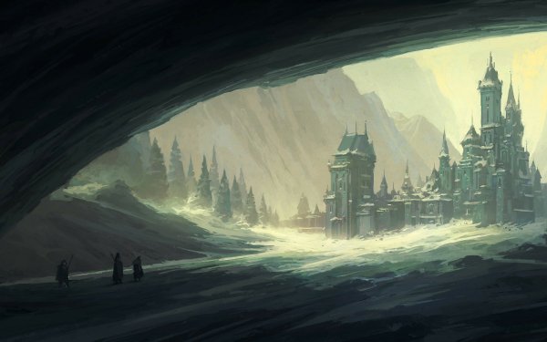 Fantasy Castle Castles Winter HD Wallpaper | Background Image