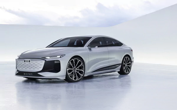 electric car silver car car Audi vehicle Audi A6 E-Tron HD Desktop Wallpaper | Background Image
