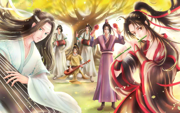 Jin Ling Lan Sizhui Jiang Cheng Lan Wangji Wei Wuxian Anime Mo Dao Zu Shi HD Desktop Wallpaper | Background Image