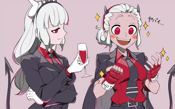 Justice (Helltaker) Lucifer (Helltaker) video game Helltaker HD Desktop Wallpaper | Background Image