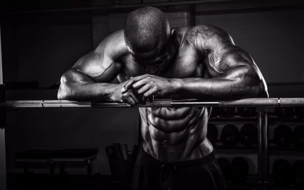 Black & White muscle bodybuilding Sports HD Desktop Wallpaper | Background Image
