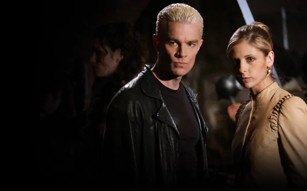 James Marsters Spike (Buffy) Sarah Michelle Gellar TV Show Buffy the Vampire Slayer HD Desktop Wallpaper | Background Image