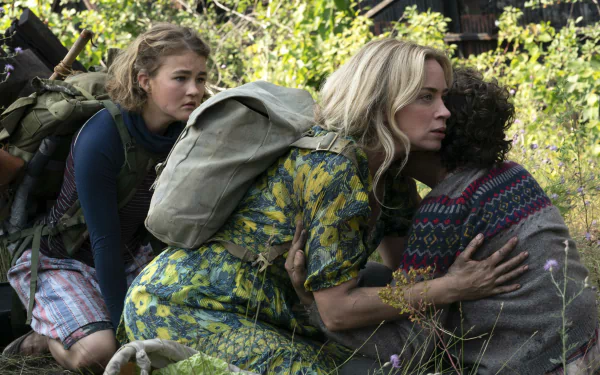 Regan Abbott Evelyn Abbott Marcus Abbott Millicent Simmonds Noah Jupe Emily Blunt movie A Quiet Place Part II HD Desktop Wallpaper | Background Image