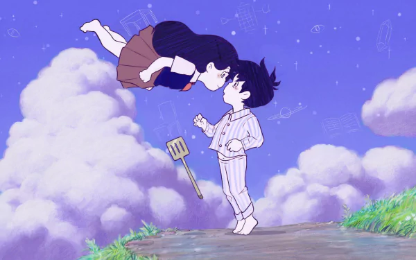 cloud skirt pajamas barefoot Ponyo Mari (Omori) Hero (Omori) video game OMORI HD Desktop Wallpaper | Background Image