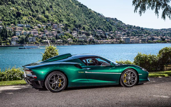 supercar green car car vehicle Touring Arese RH95 HD Desktop Wallpaper | Background Image