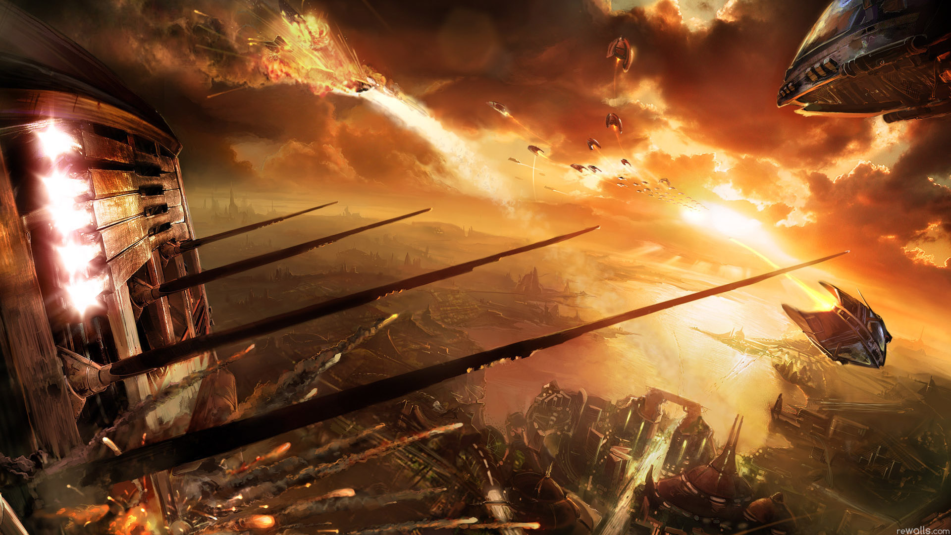 Sci Fi Battle HD Wallpaper | Background Image