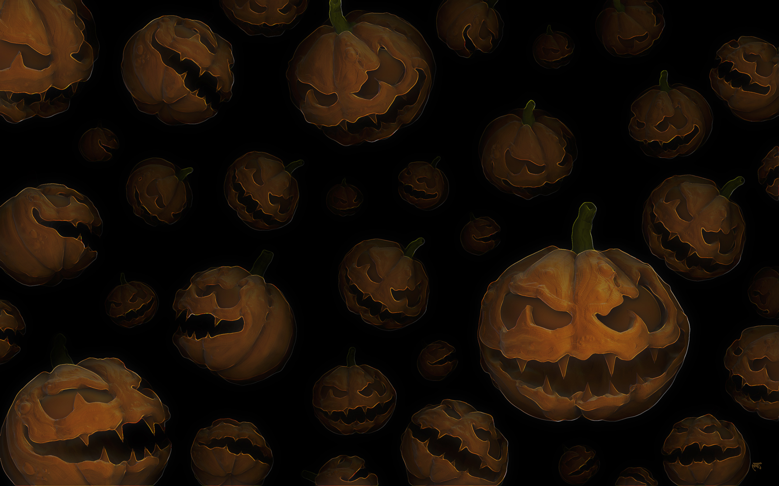 Halloween-themed holiday desktop wallpaper.