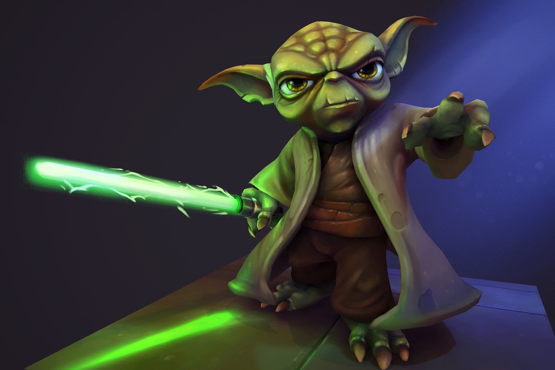 Download Lightsaber Jedi Yoda Sci Fi Star Wars HD Wallpaper by Ayhan ...