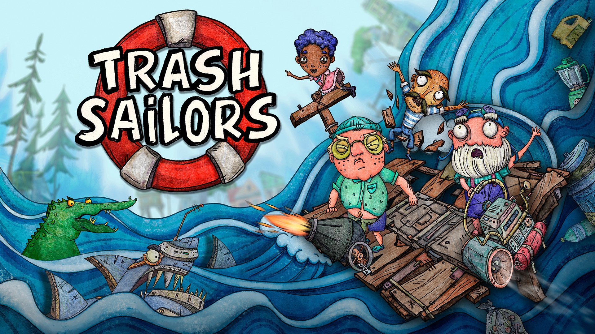 Download Video Game Trash Sailors HD Wallpaper