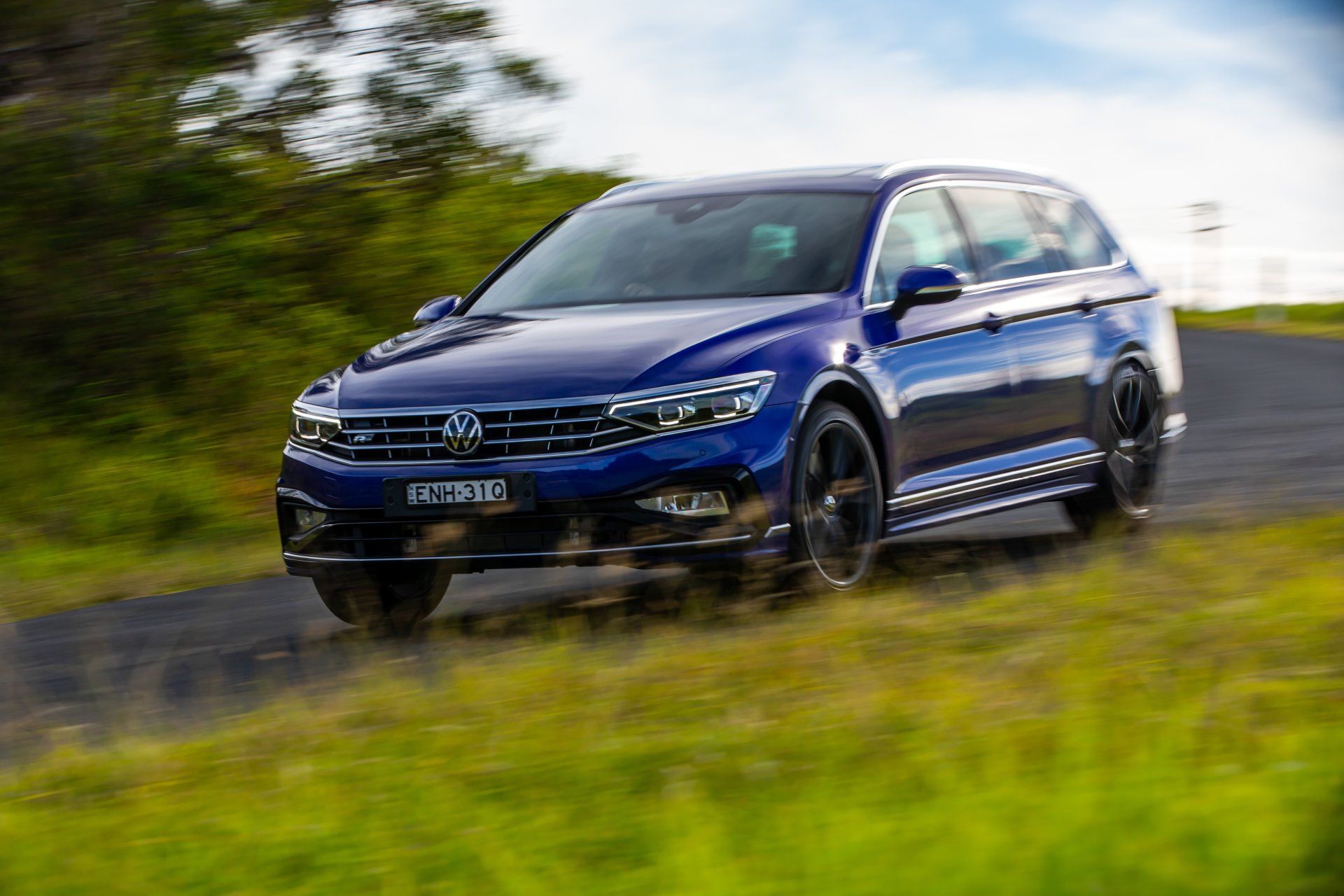 Blue 2021 Volkswagen Passat R Line Varian B8 4k Ultra Fondo De Pantalla Hd Fondo De 