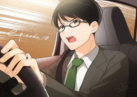 ring hand brown eyes black hair glasses Hashimoto (Higewosoru) Higehiro Anime HD Desktop Wallpaper | Background Image