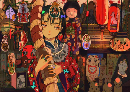 brown eyes black hair short hair Anime girl anime girl HD Desktop Wallpaper | Background Image