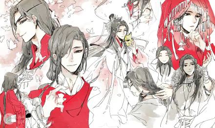 Xie Lian Hua Cheng Anime Tian Guan Ci Fu HD Desktop Wallpaper | Background Image