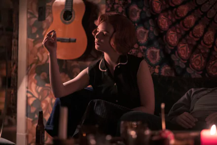 Beth Harmon Anya Taylor-Joy TV Show The Queen's Gambit HD Desktop Wallpaper | Background Image