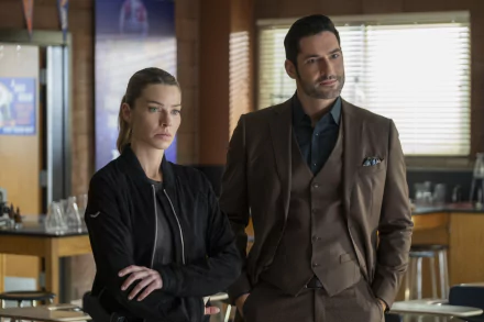 Tom Ellis Lucifer Morningstar Lauren German Chloe Decker TV Show Lucifer HD Desktop Wallpaper | Background Image