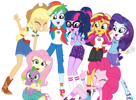 Sunset Shimmer Spike (My Little Pony) Rarity (My Little Pony) Applejack (My Little Pony) Fluttershy (My Little Pony) Rainbow Dash Pinkie Pie Sci-Twi (My Little Pony) movie My Little Pony: Equestria Girls - Legend of Everfree HD Desktop Wallpaper | Background Image