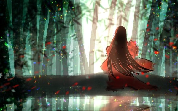 Anime Girl Bamboo HD Wallpaper | Background Image