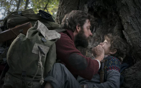 Marcus Abbott Noah Jupe Lee Abbott John Krasinski movie A Quiet Place HD Desktop Wallpaper | Background Image