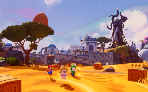 Rabbids Mario video game Mario + Rabbids Sparks of Hope HD Desktop Wallpaper | Background Image