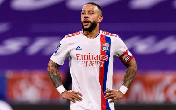 Olympique Lyonnais soccer Dutch Memphis Depay Sports HD Desktop Wallpaper | Background Image