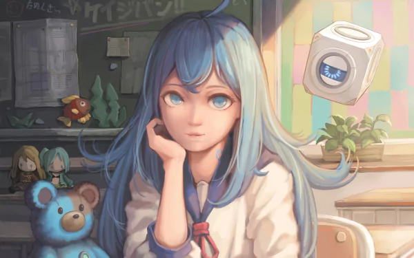 aqua hair school uniform Vivy (Vivy: Fluorite Eye's Song) Anime Vivy: Fluorite Eye's Song HD Desktop Wallpaper | Background Image