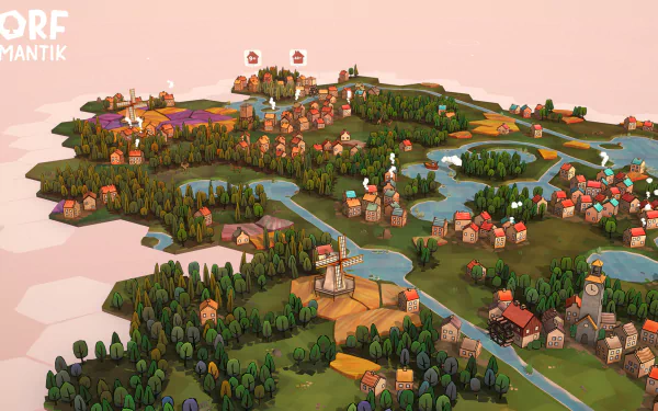 video game Dorfromantik HD Desktop Wallpaper | Background Image