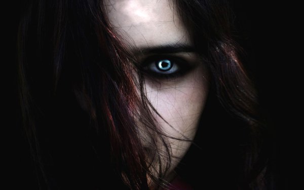 Fantasy Vampire Eye Hair Dark HD Wallpaper | Background Image