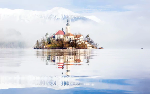  Assumption of Mary church in Lake Bled