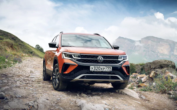  Orange 2021 Volkswagen Taos "JOY!" 4MOTION