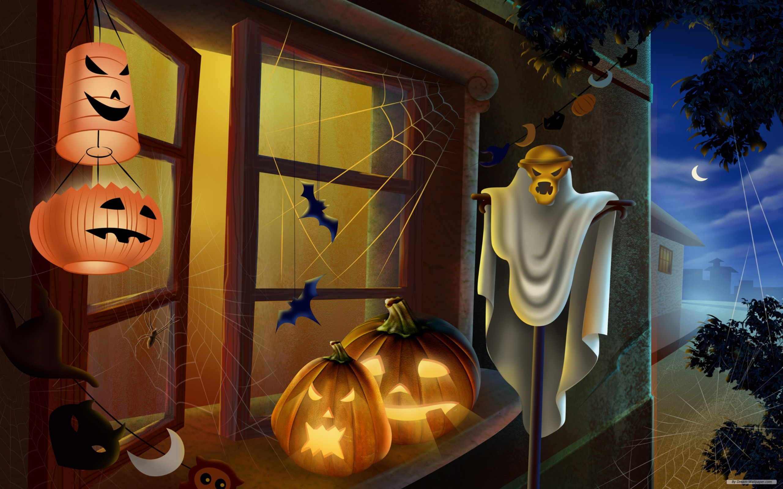 Spooky Halloween holiday desktop wallpaper