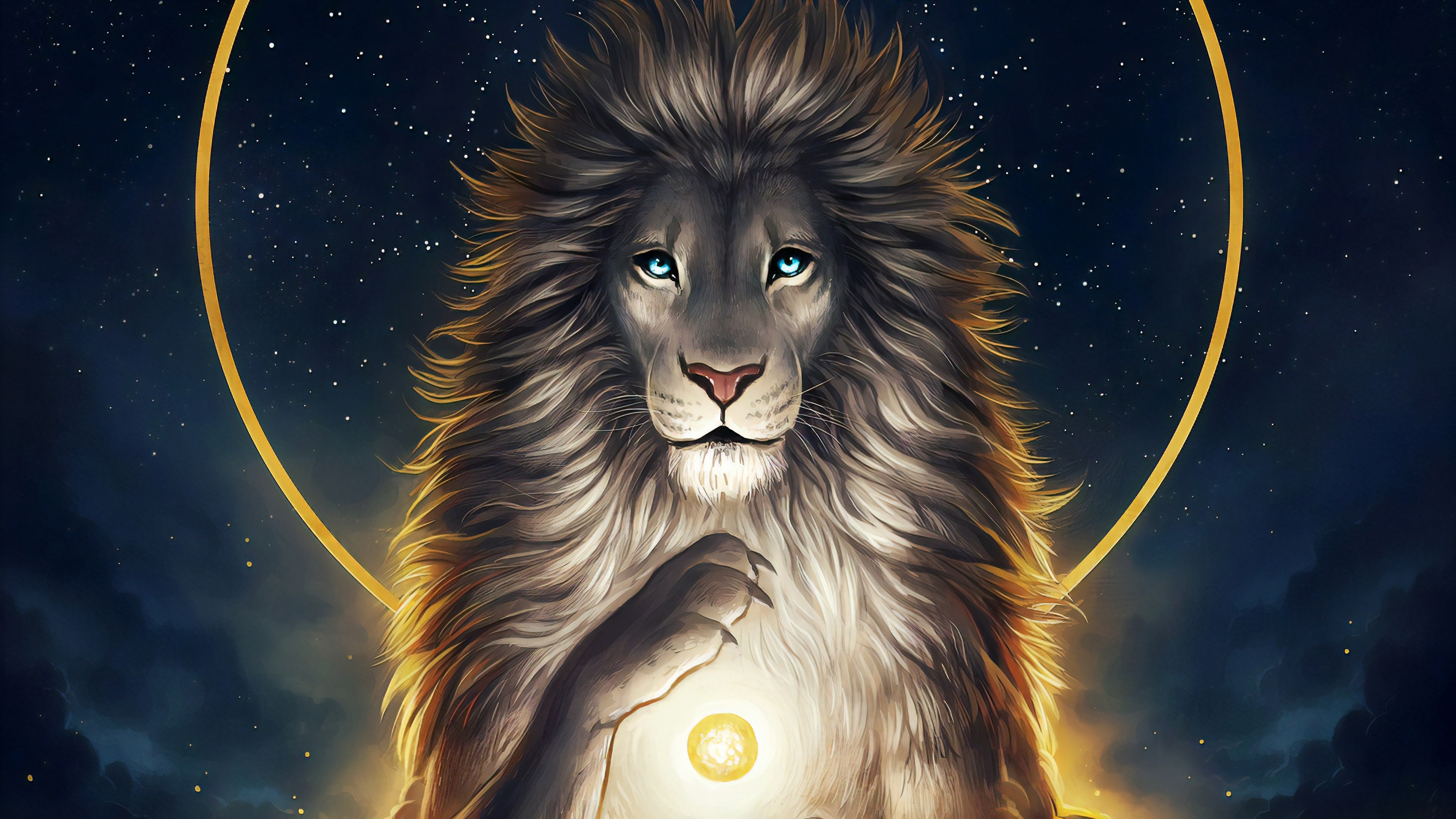 Fantasy Lion 4k Ultra HD Wallpaper by Jonas Jödicke