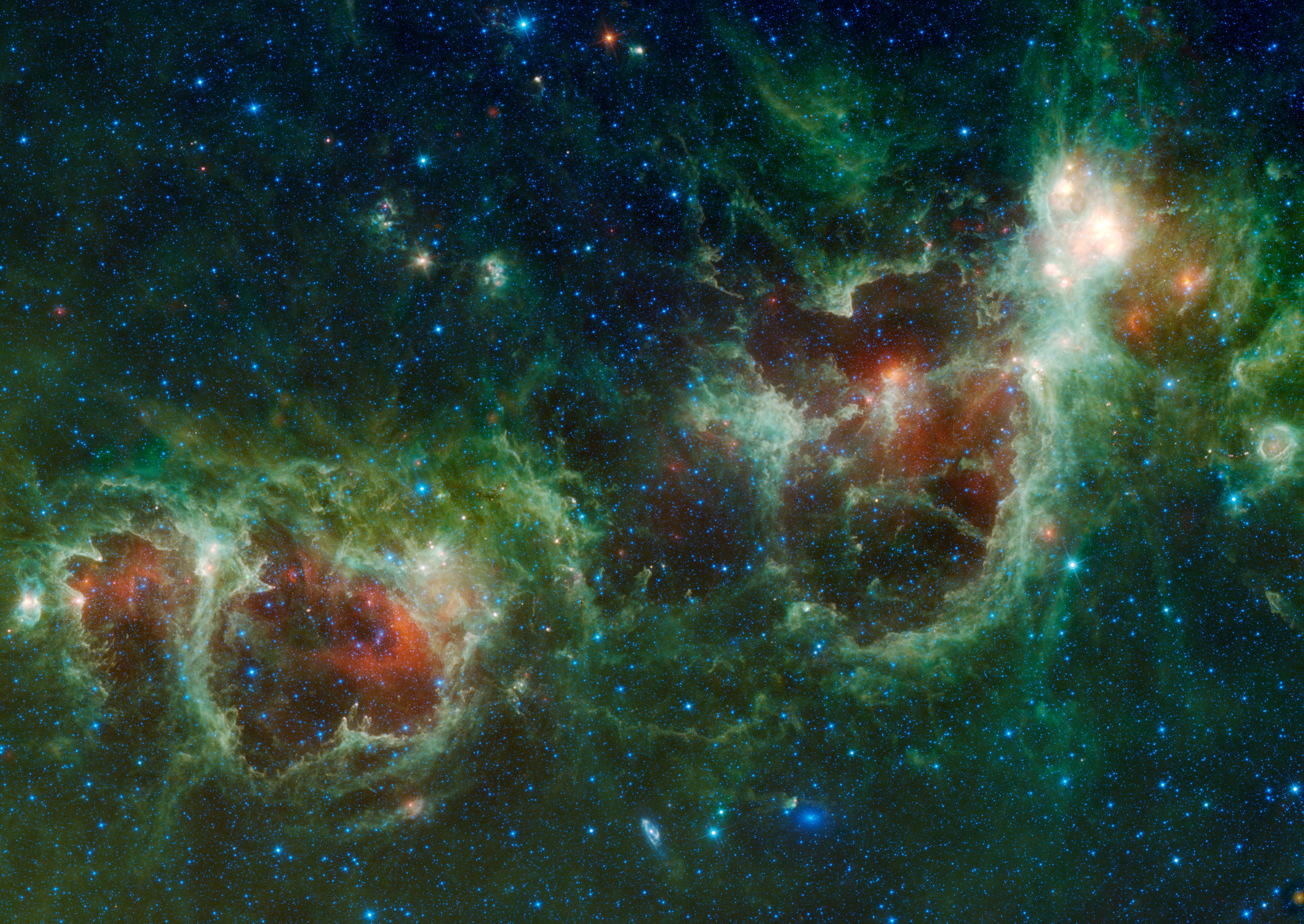 Heart and Soul Nebula - NASA WISE Telescope by NASA