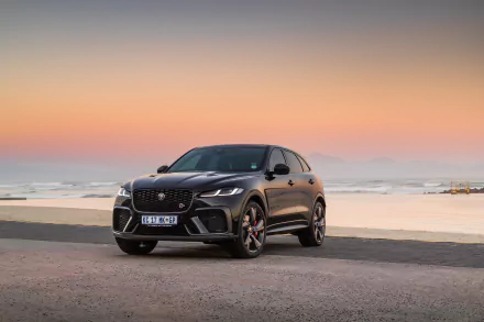  2021 Black Jaguar F-Pace SVR